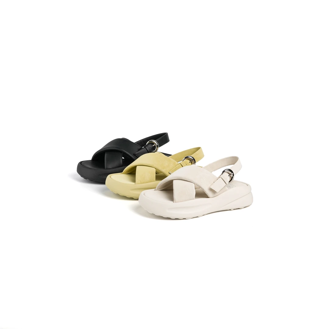 【断码清仓】一字式凉鞋防滑厚底凉鞋时尚女款露趾度假风 10-580