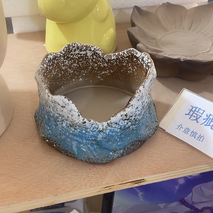 紫砂花盆水培瑕疵盆无孔