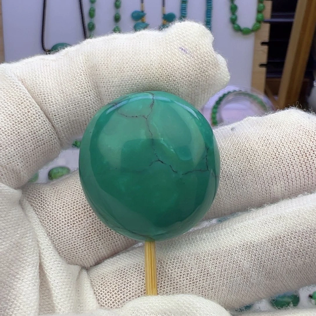 菜籽绿扁珠吊坠25.8mm兰