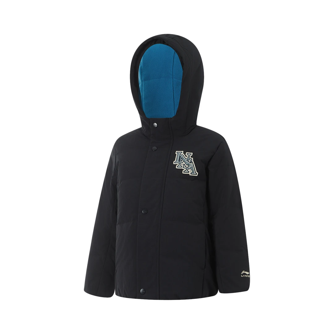 《B品以直播展示为准》李宁运动男女小童防泼水连帽羽绒外套YYMU063