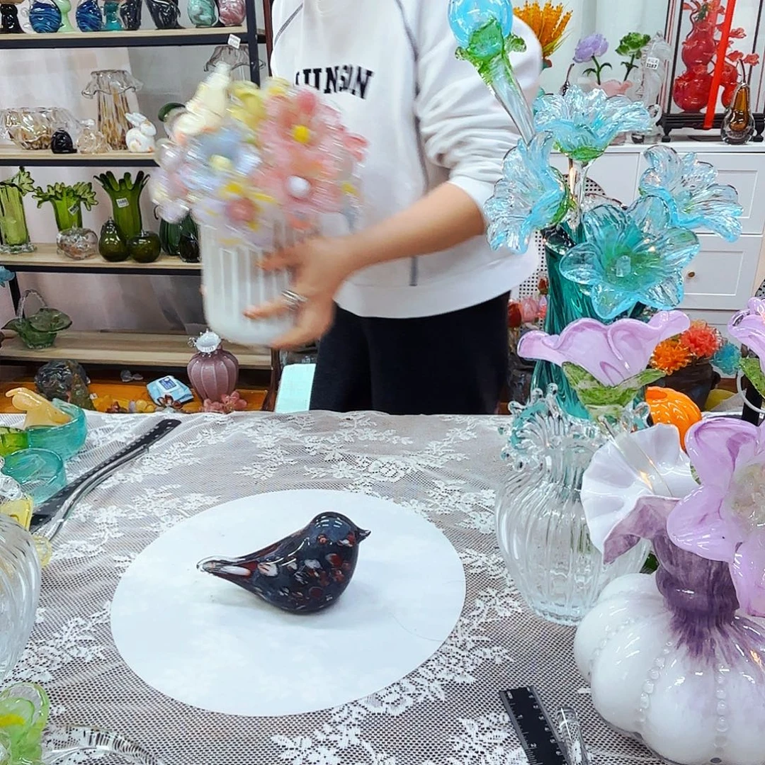 安妮家居琉璃花瓶摆件