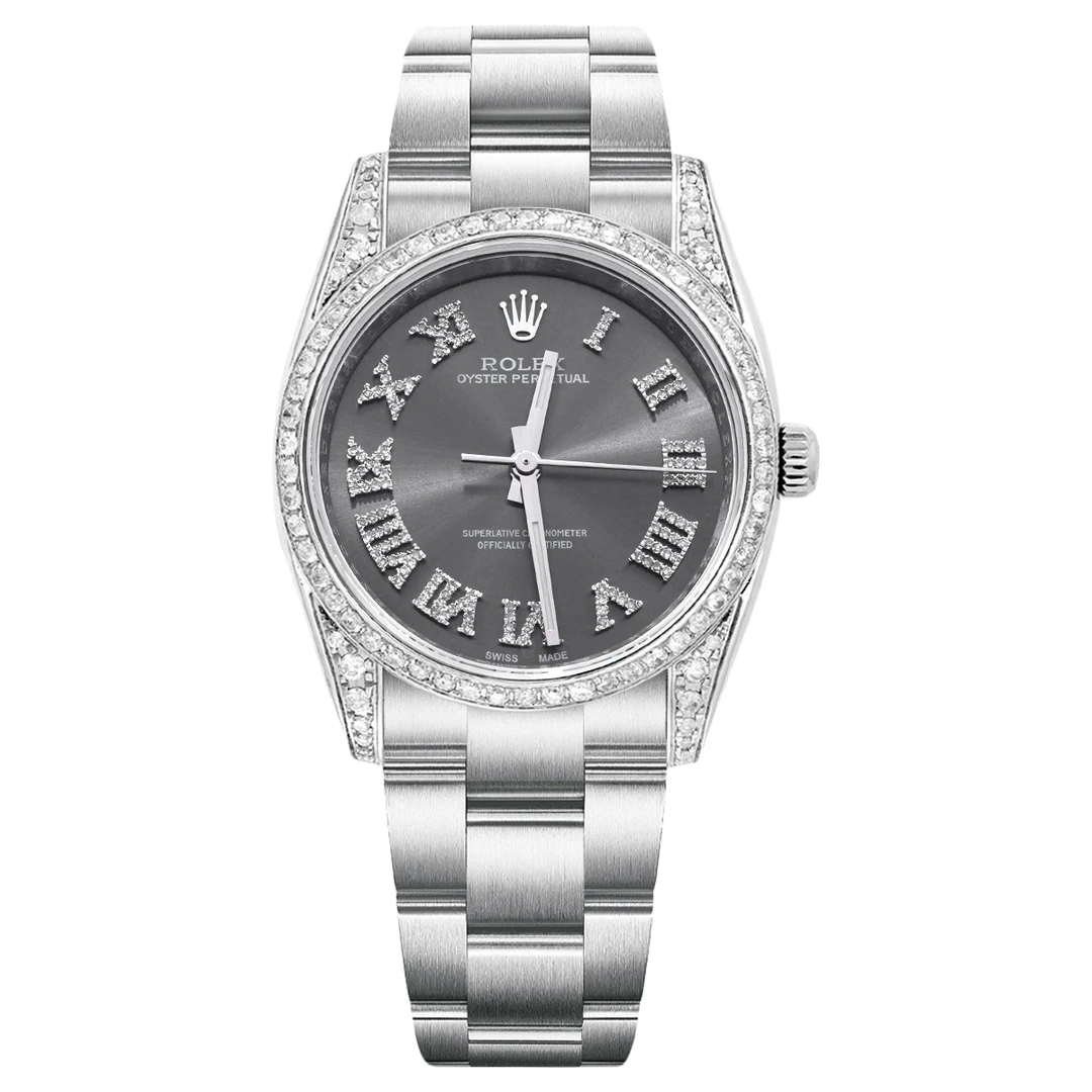 99新 Rolex/劳力士 蚝式恒动系列114200灰盘后钻腕表/WHT026304