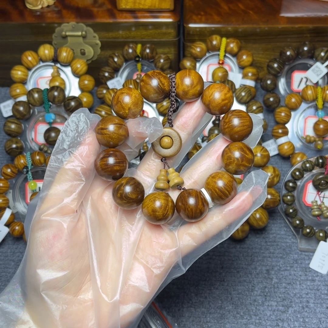 楠木（金丝楠）手串/手链红油底2.0龙胆550