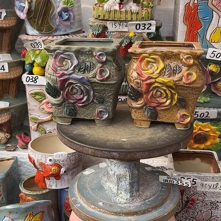 粗陶材质多肉花盆