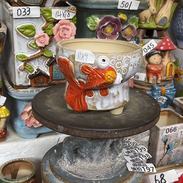 粗陶材质多肉花盆