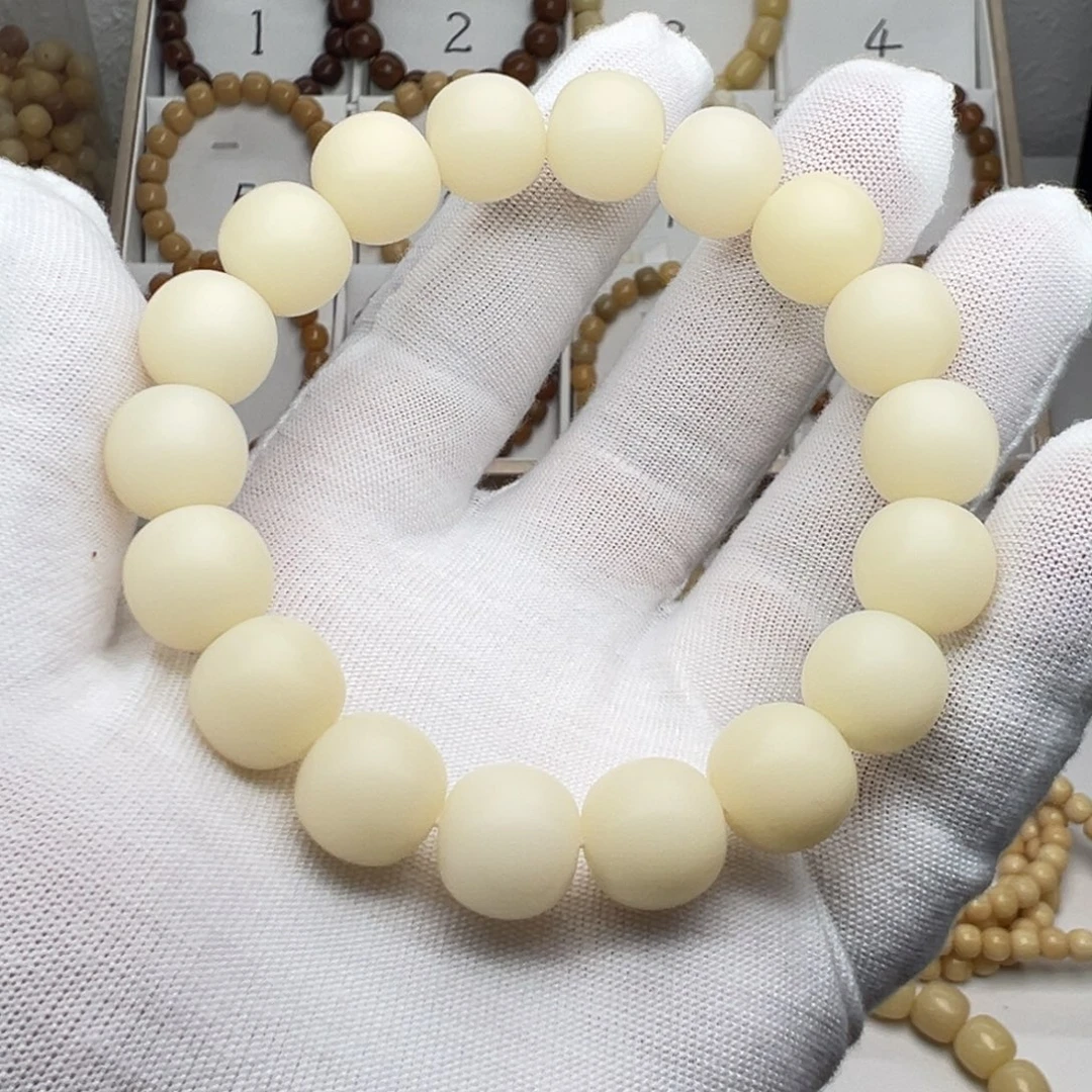 手串菩提根/象牙果卡13天然原白手工干磨S30