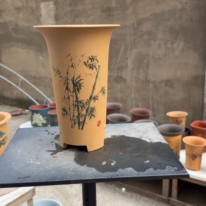 紫砂花盆 高度28口径18