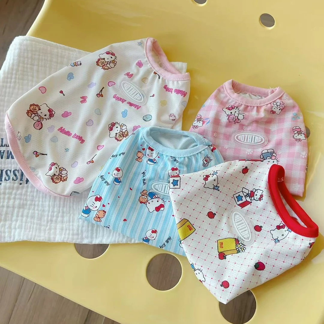 狗狗宠物衣服无袖背心卡通可爱印花凉凉衣猫咪小型犬比熊泰迪博美