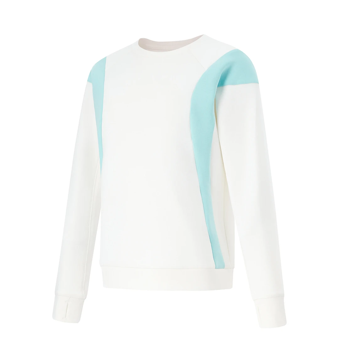 宽松秋季秋冬长袖套头衫透气春季户外常规卫衣休闲上衣撞色圆领99