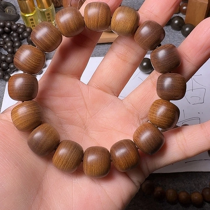 檀香木手串/手链老山檀香黑肉虎皮纹13/14檀香王沉水