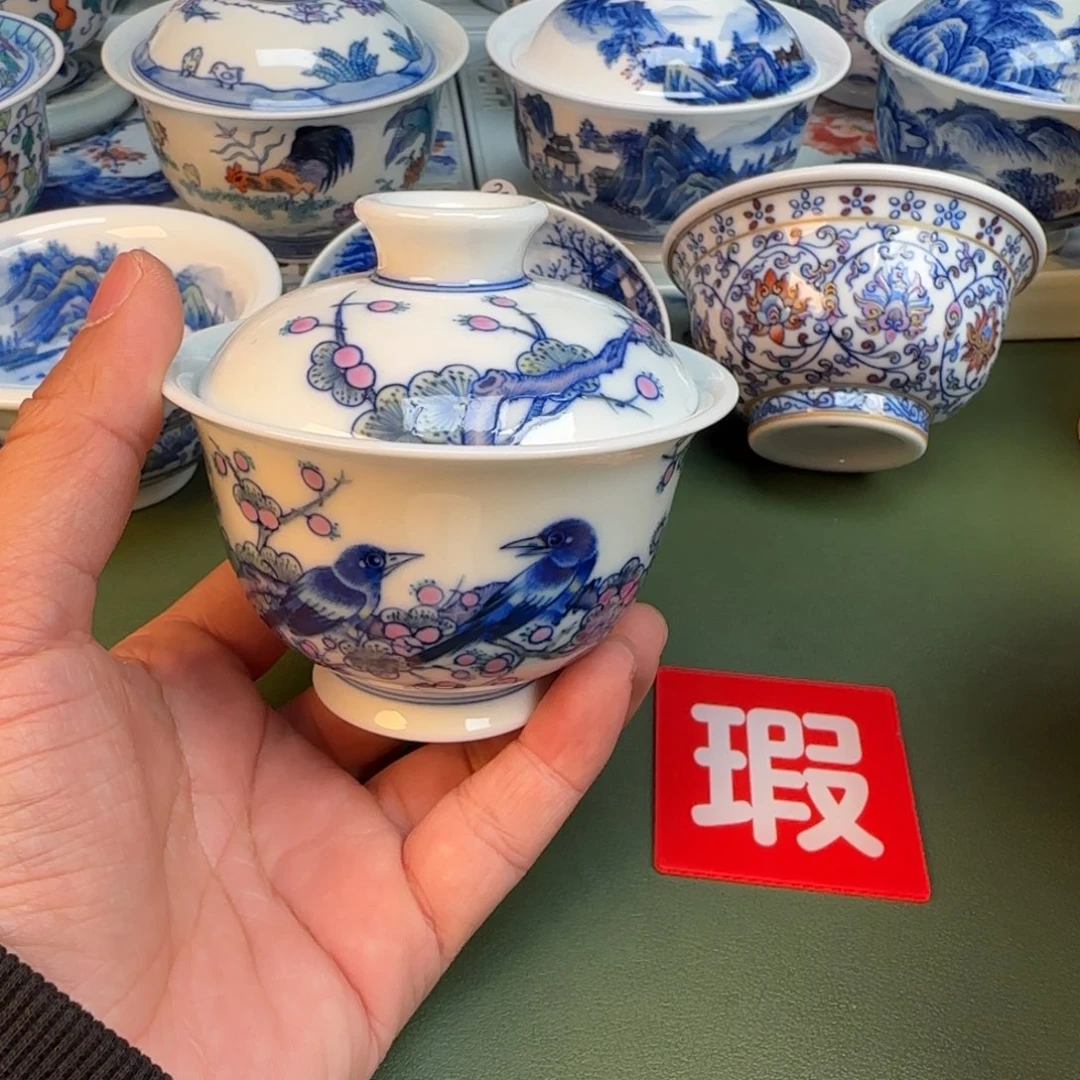 纯手工纯手绘茶具石头253开片