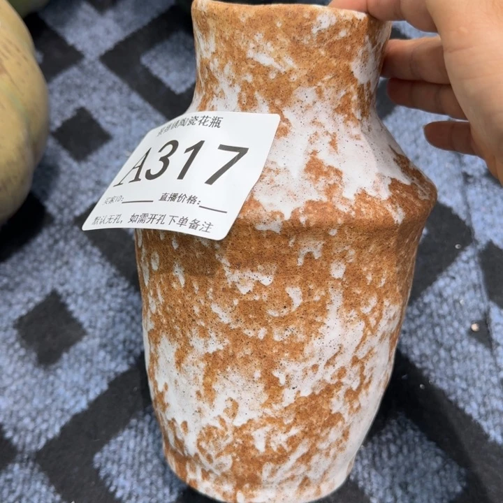 摆件景德镇高温花器编码317高23口7默认无孔