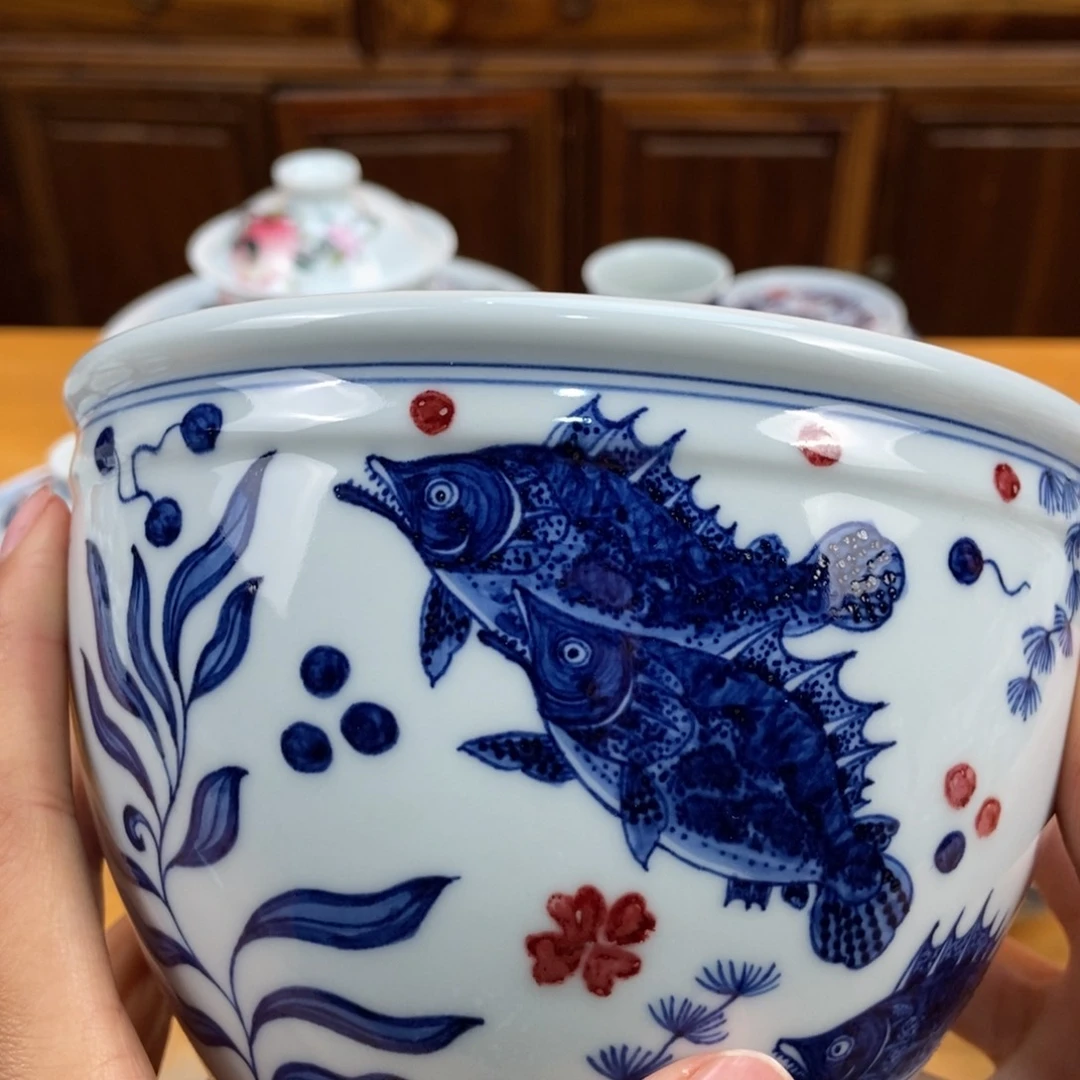 手绘现代茶具非古董