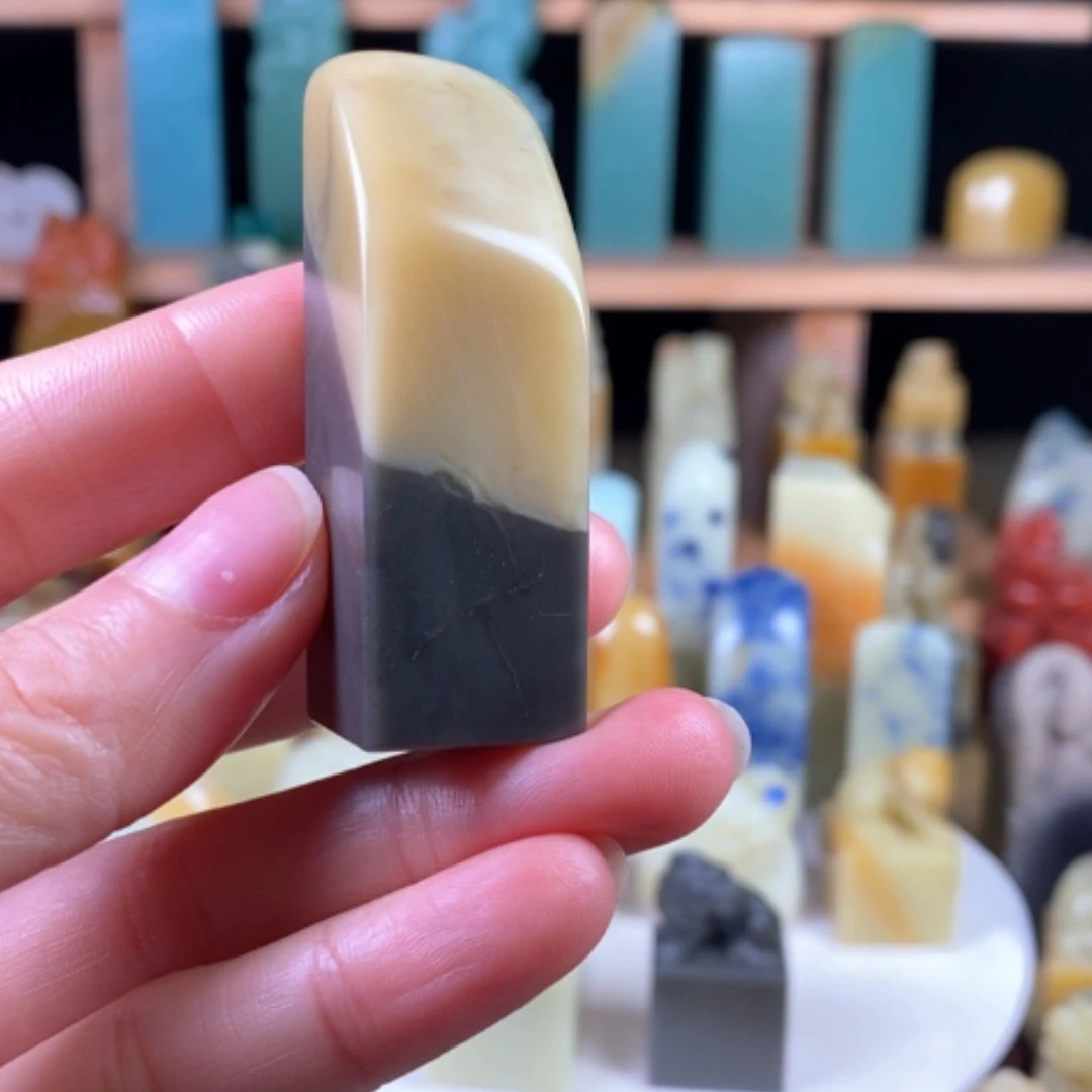 【闪购商品】青田石古**情封门黑白……