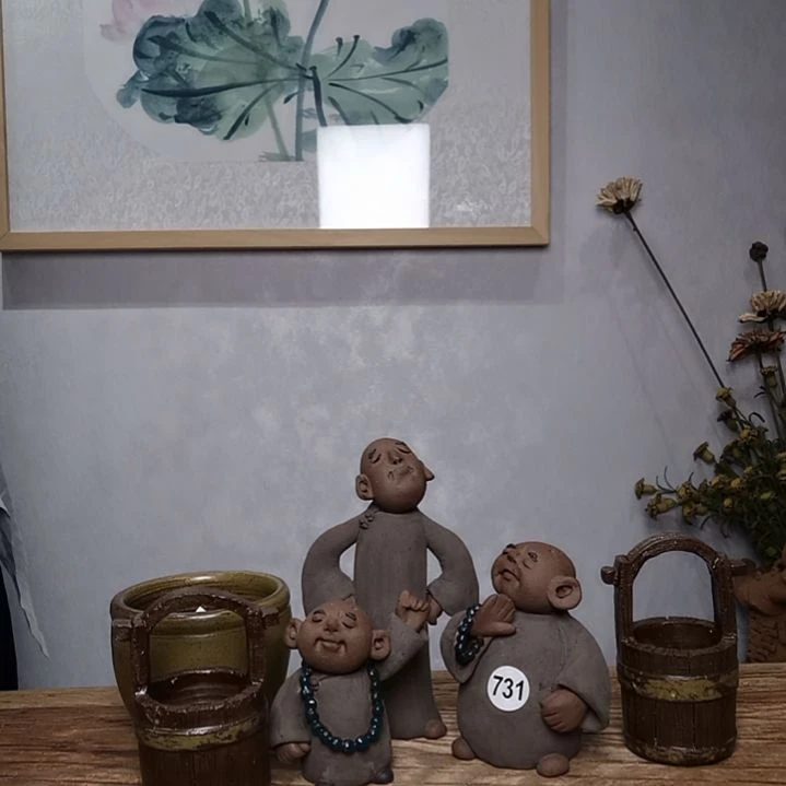 紫砂禅系列作品沙弥组合
