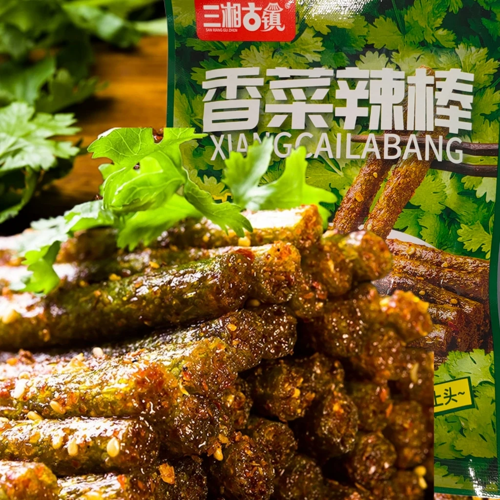 Sanxiangguzhen/三湘古镇香菜辣条食品解馋网红零食辣棒辣丝