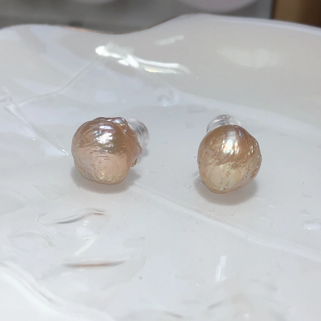 淡水珍珠耳饰银S925镶嵌