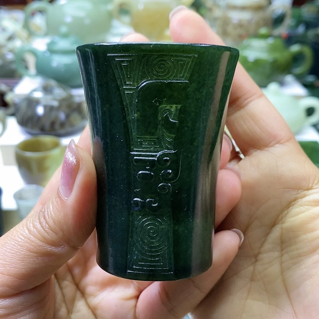 和田玉闻香杯未镶嵌