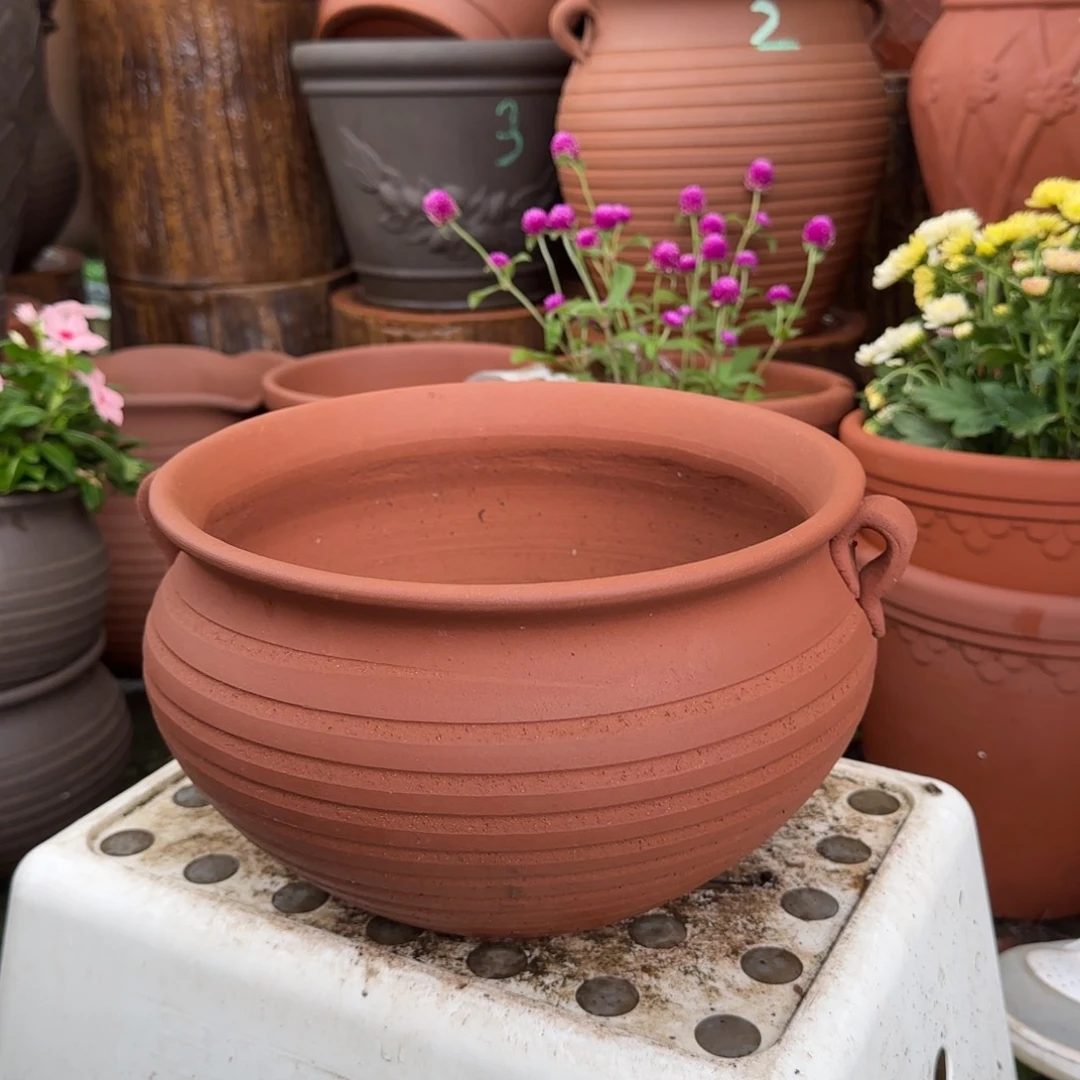 紫砂花盆口26高17