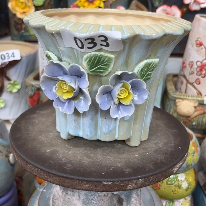 紫砂花盆粗陶材质多肉花盆