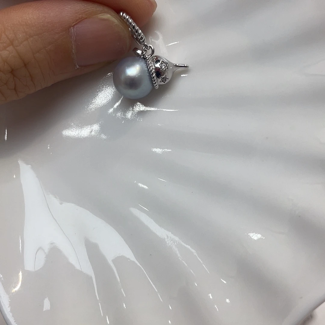 海水珍珠吊坠(不含链)银S925镶嵌