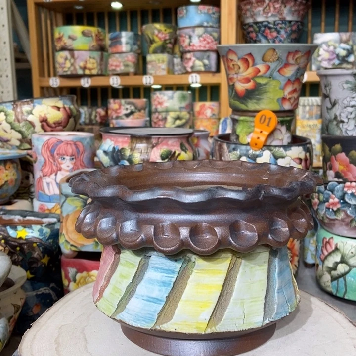 红陶景德镇艺术手绘作品