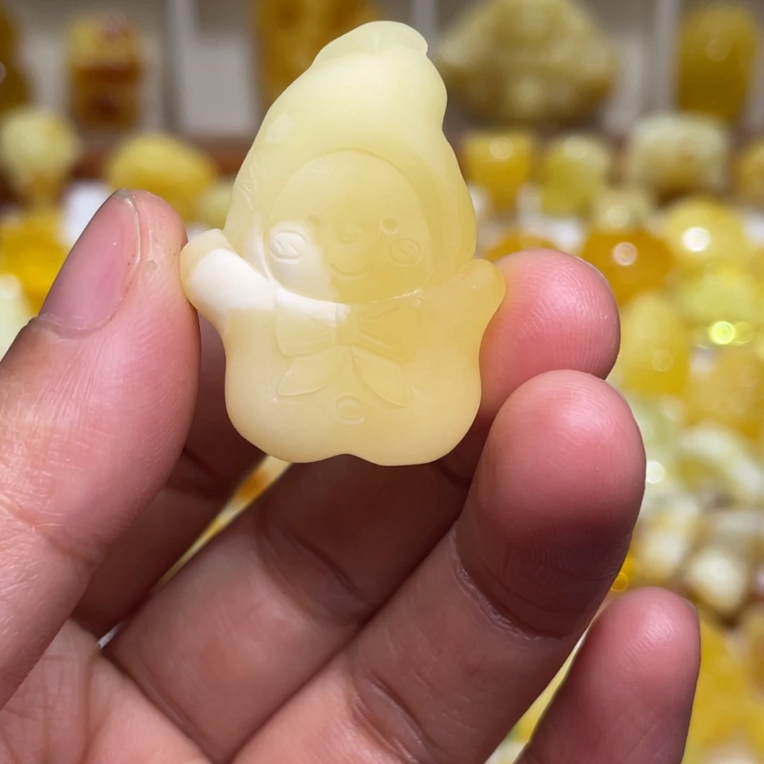 琥珀未镶嵌颈饰星星人