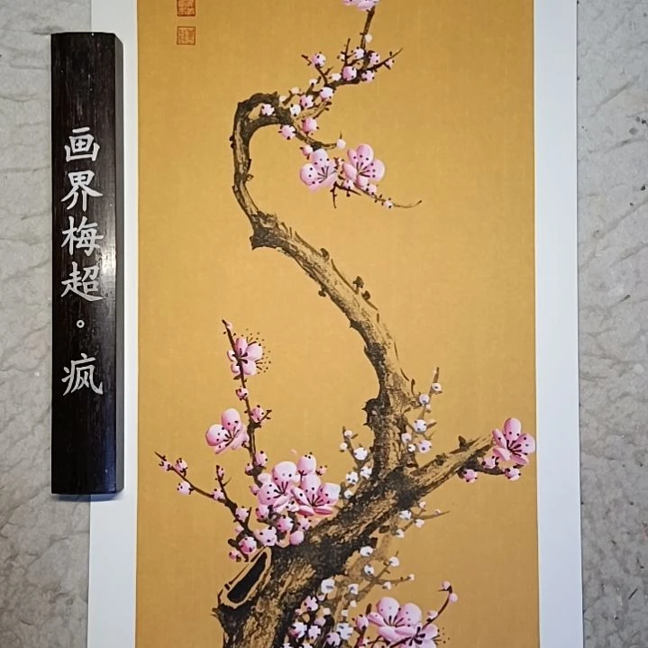 绘画一**行精品梅花卡宣作品