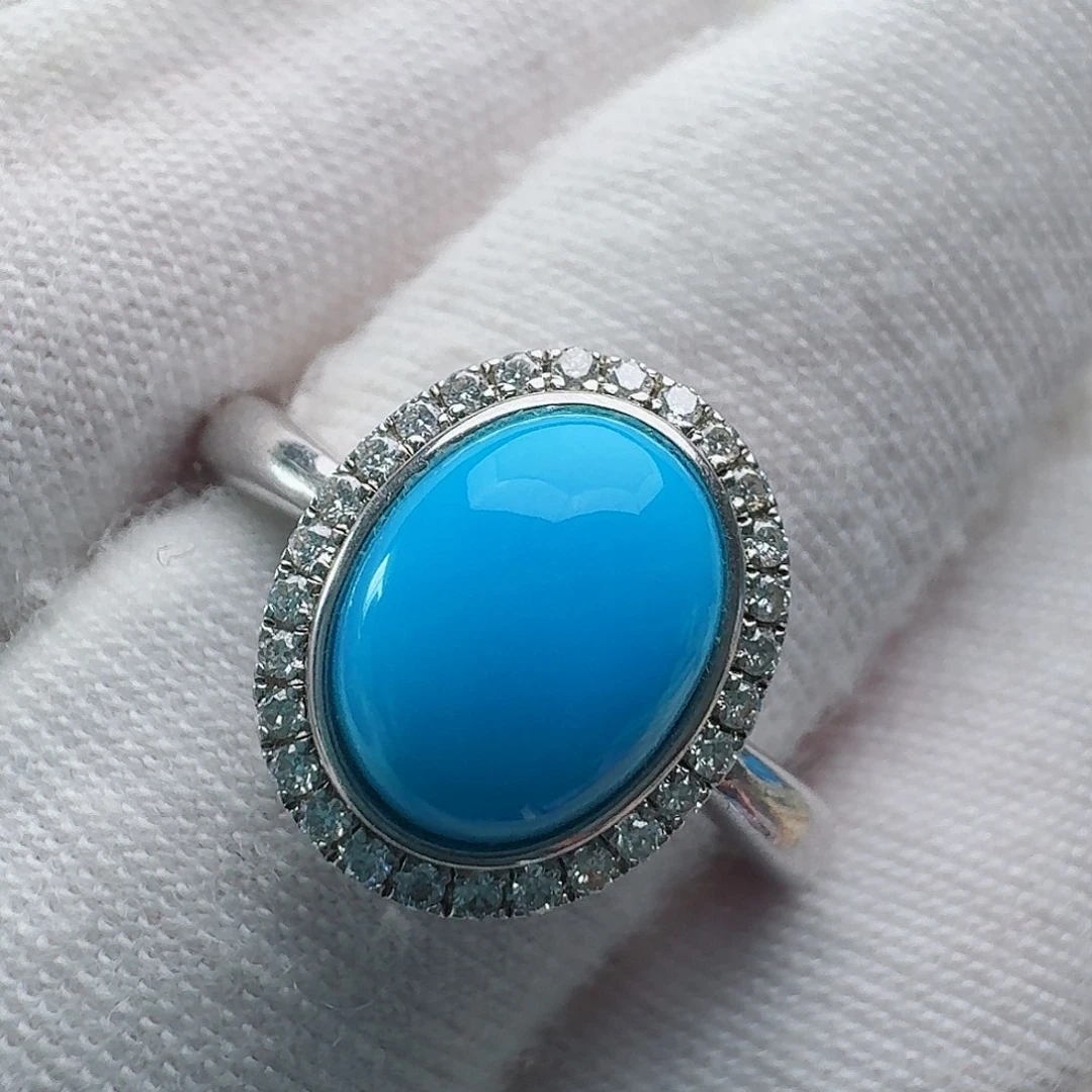 银S925镶嵌绿松石珠宝奇石