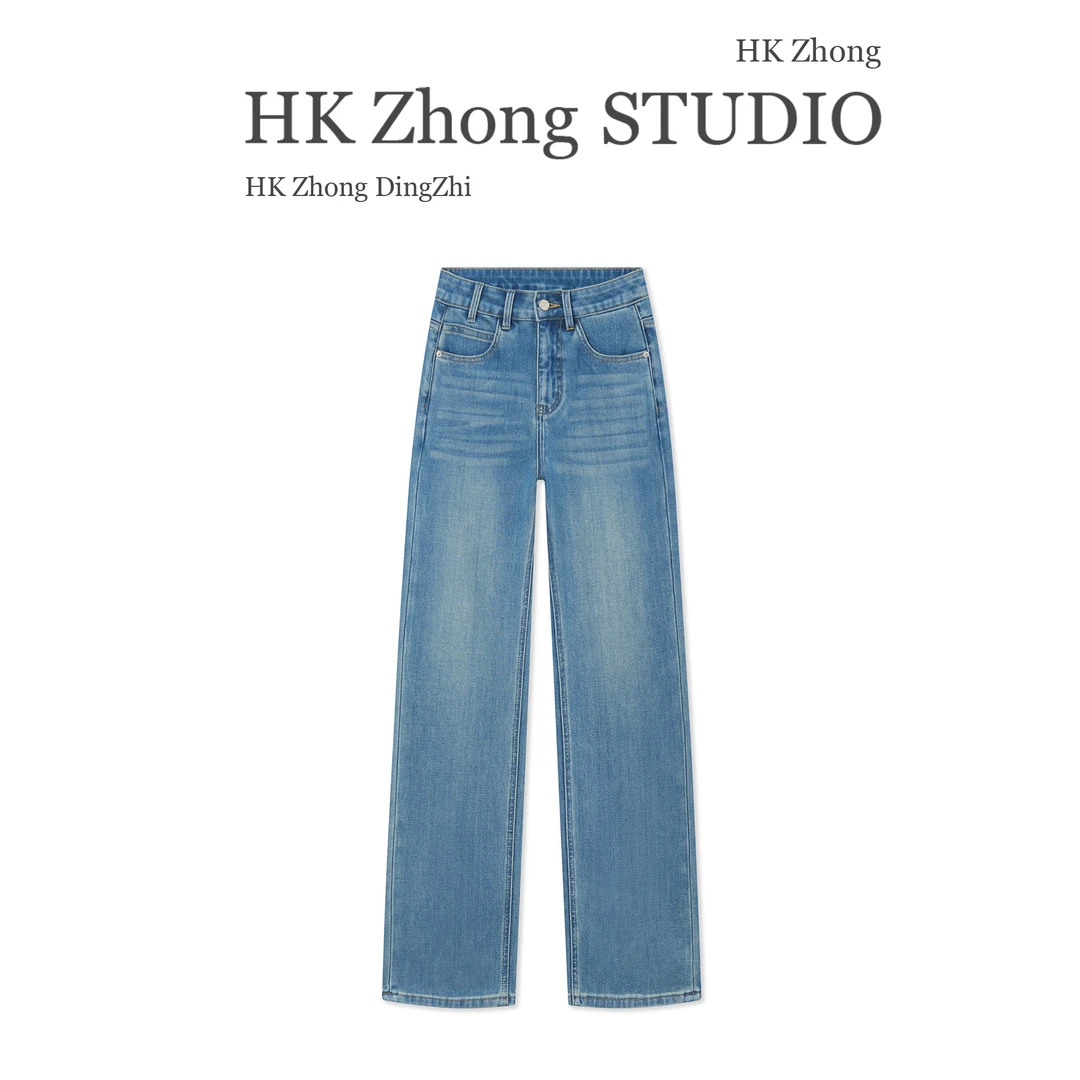 【马?拉】2025首发-门店同款-四面弹窄版直筒牛仔长裤16112
