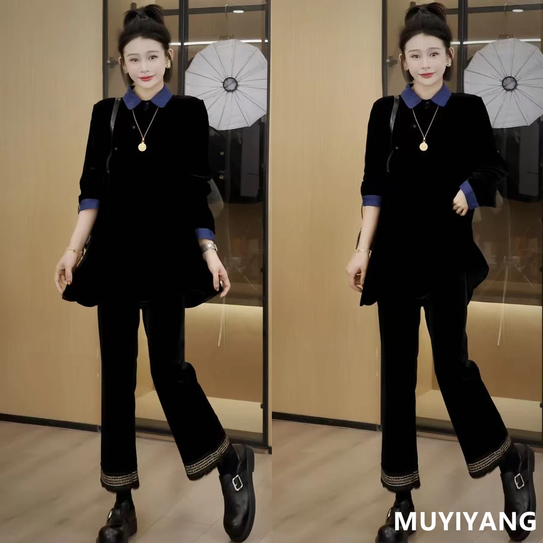 12.23【丝隅】设计感小众领口印花加厚高定版打底衫 衣长76 25-681#