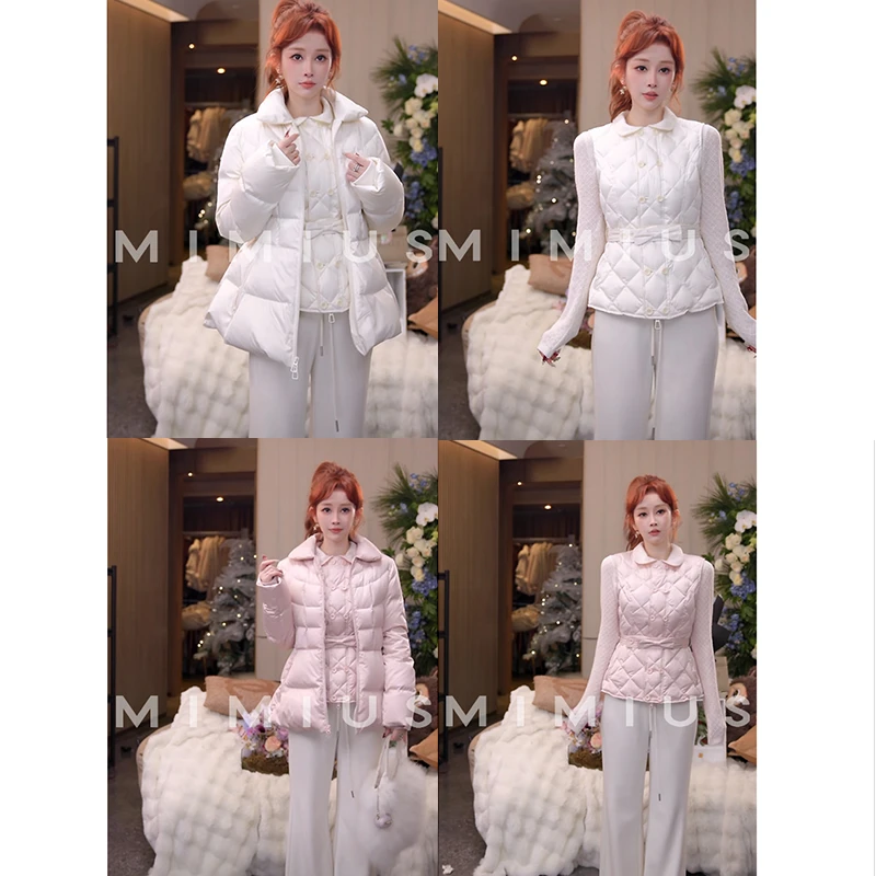 【mimius】七 可溯源三星安心羽绒收腰修身羽绒服外套+马甲G12327