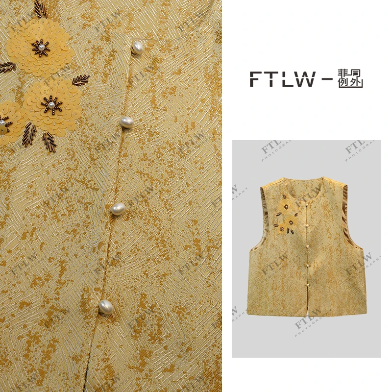 板熙FTLW-【春日午后】轻奢高级感气质时尚优雅女装马夹-3305