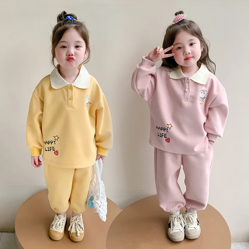 女童套装春季2025新款儿童洋气时髦春款女宝宝春装休闲运动两件套