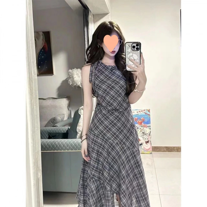 小个子显瘦气质法式夏季修身收腰长裙连衣裙时尚国风薄款风