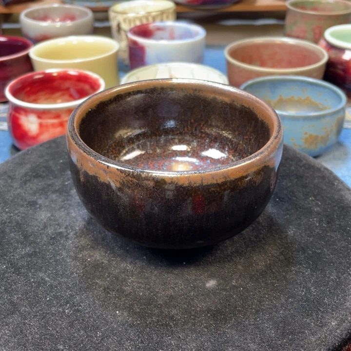 摆件钧瓷煤烧唐钧茶碗