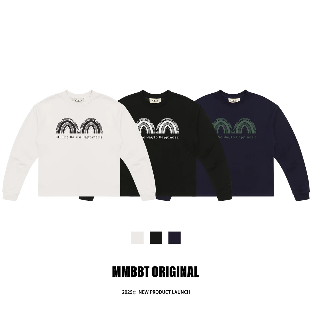 MMBBT【蛇纹字母】原创美式宽松长袖T恤