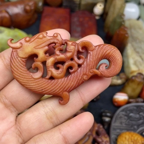 和田玉未镶嵌颈饰83