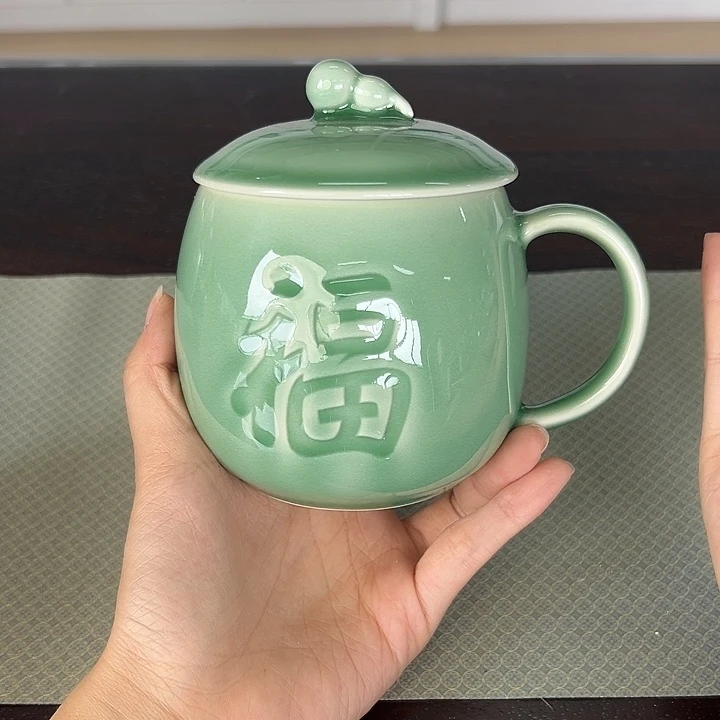 龙泉云间青瓷小米茶器