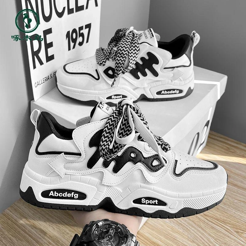 啄木鸟男鞋老爹鞋男潮百搭秋季百搭秋季小众休闲男女秋季高奢老爹