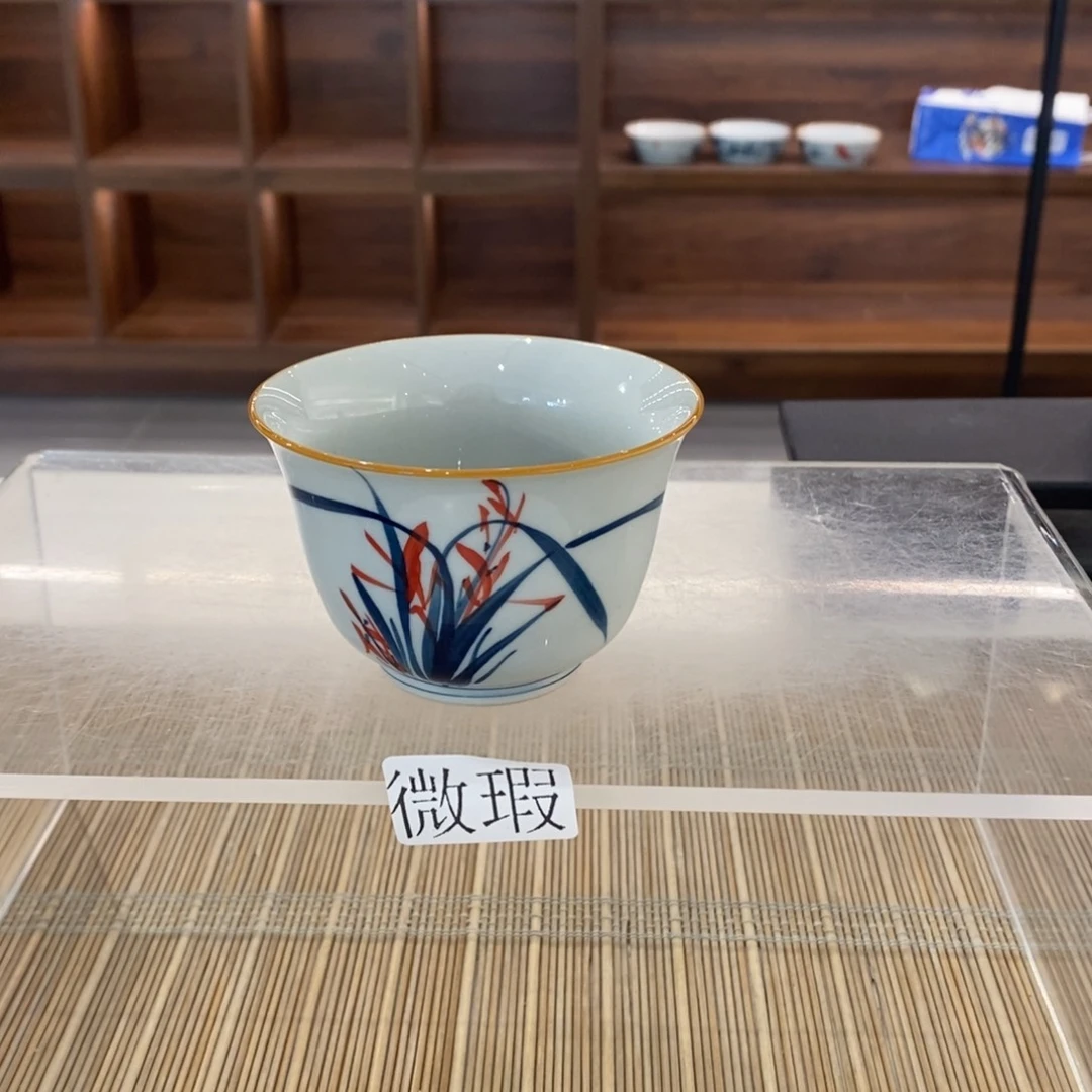 釉下彩老陶泥手工绘制