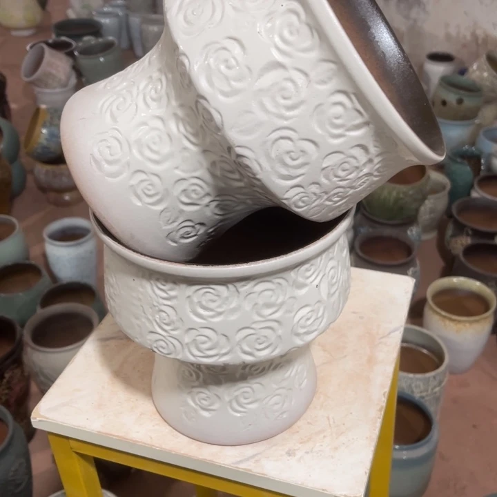 紫砂花盆口径20高度21两只正品