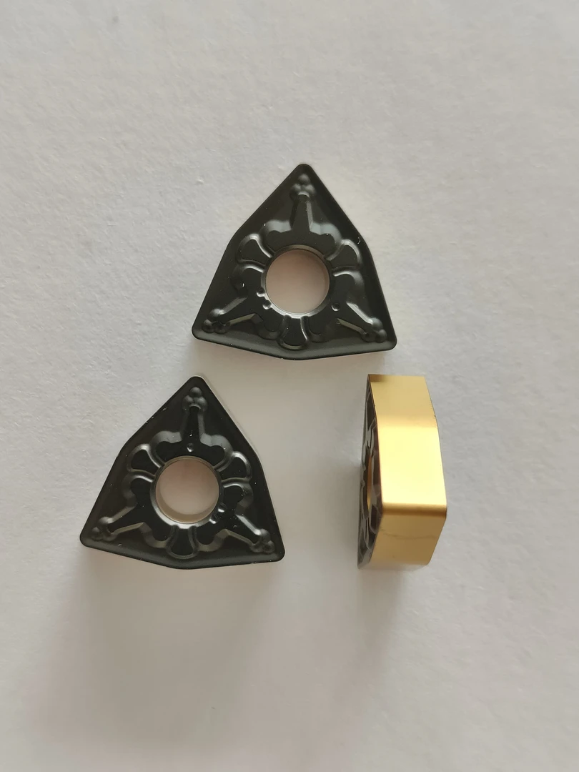 桃型双色数控刀片加工钢件45钢调质钢WNMG080408-TM