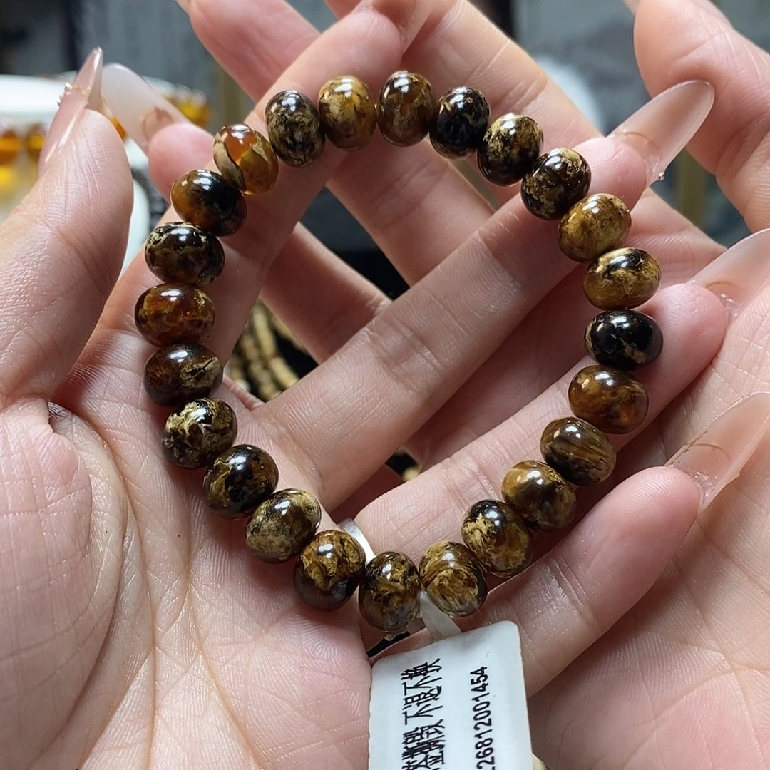 琥珀未镶嵌裸石10m花珀