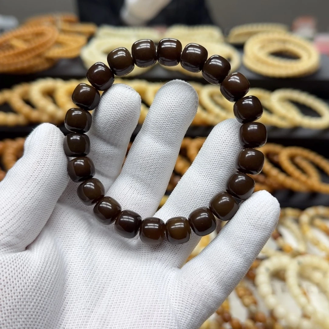 菩提根/象牙果手串10×11 5年 黑衣 鬼工