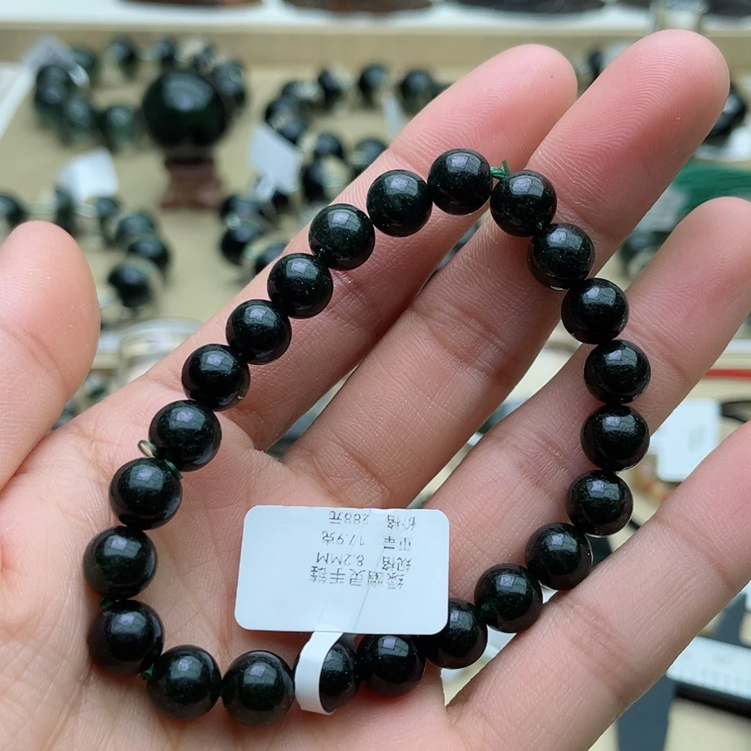 绿水晶手链未镶嵌满盆绿幽灵手链