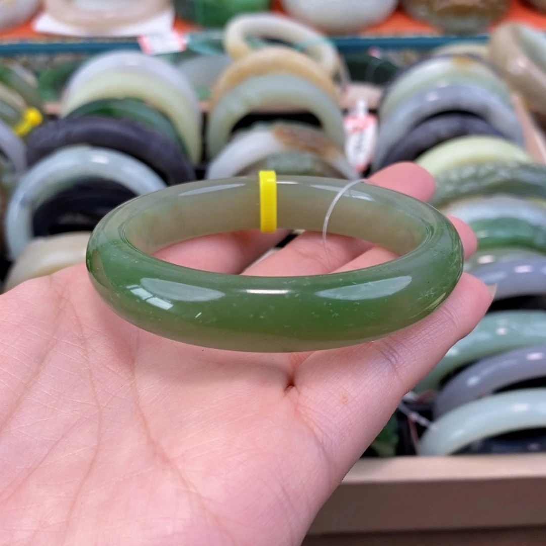 和田玉未镶嵌手镯54.2