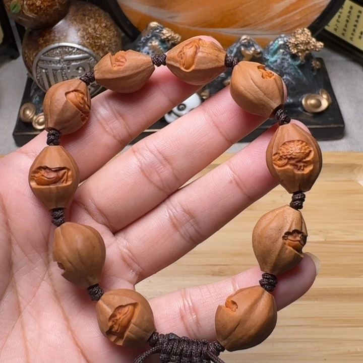 橄榄核手串/手链呱呱来财小尺寸微反油的福利款