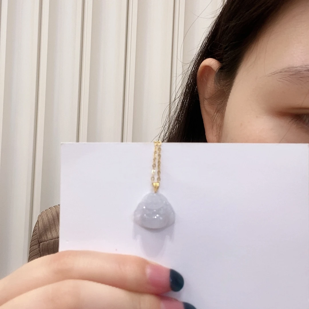 翡翠18K金镶嵌颈饰佛公mq