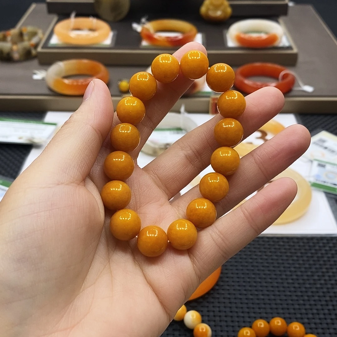 石英质玉（黄龙玉）未镶嵌手镯